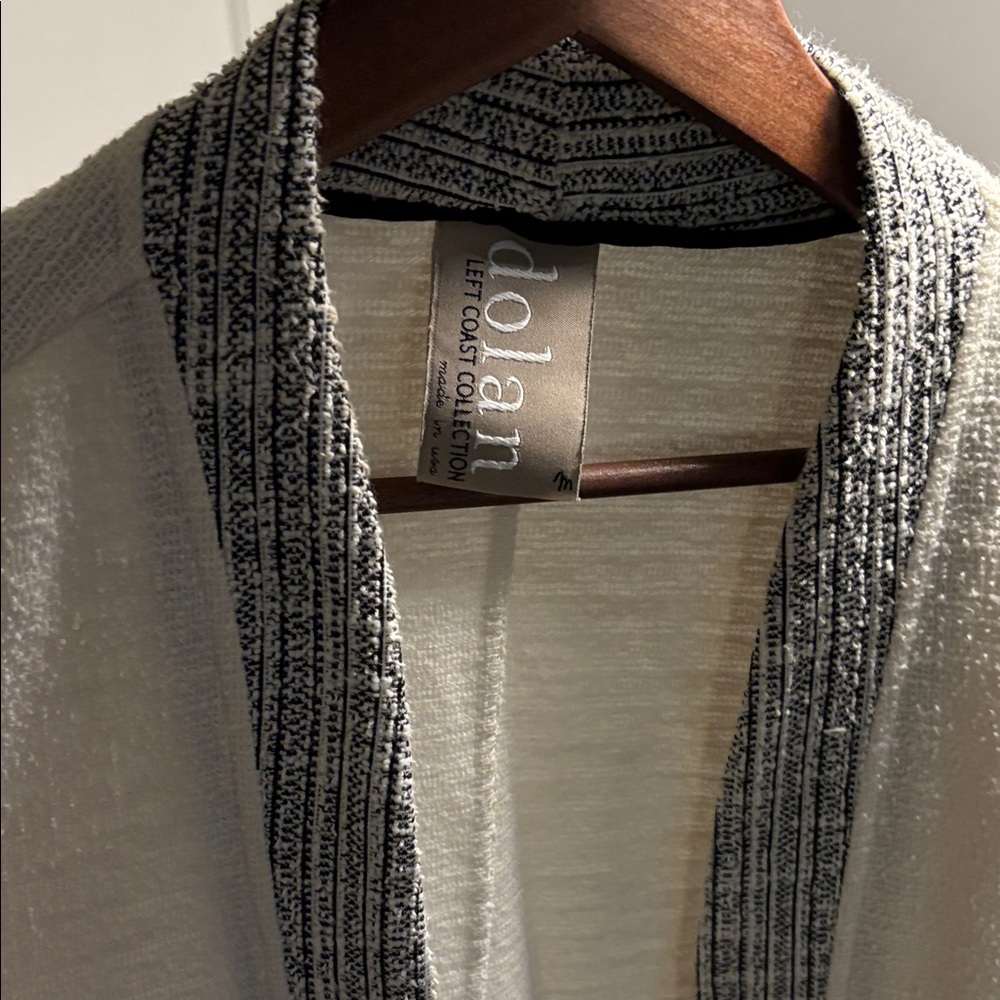 Dolan Women's Cream and black blazer/cardigan